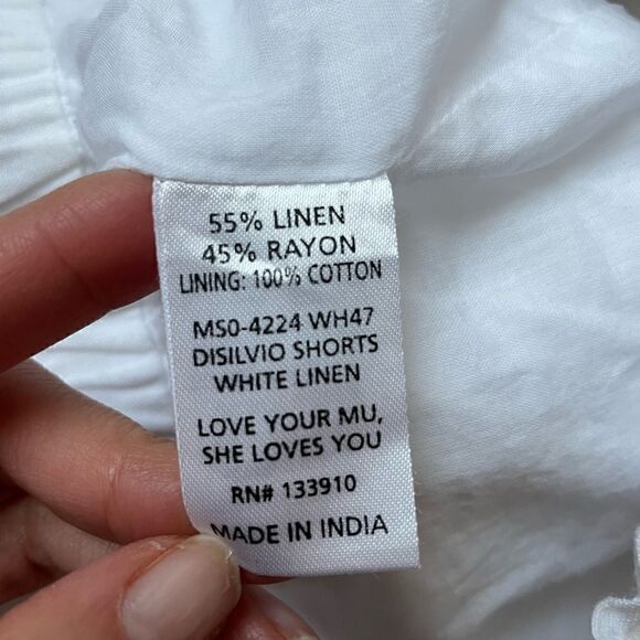 Show me Your Mumu Disilvio Shorts White Linen Size S NWOT - Picture 10 of 12